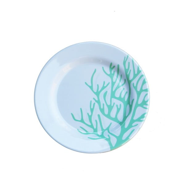 Sada 6 melamínových tanierikov Sunvibes Corail Bleu, ⌀ 20 cm