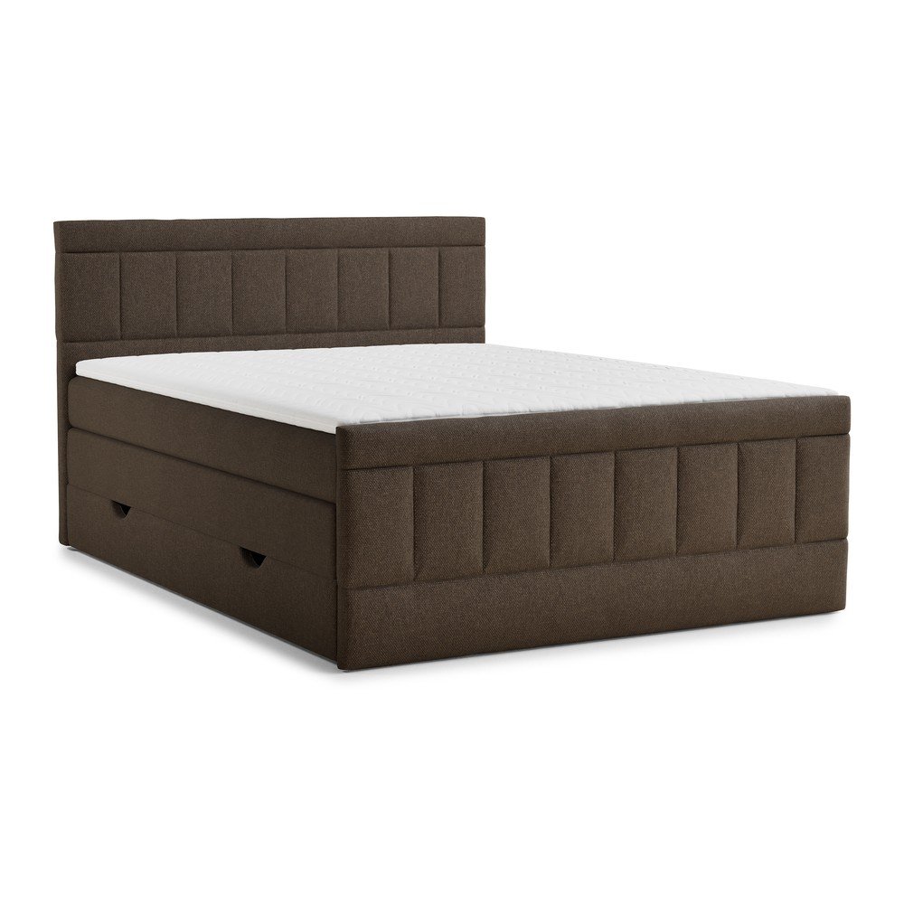 Hnedá boxspring posteľ s úložným priestorom 160x200 cm Caya – Maison de Rêve