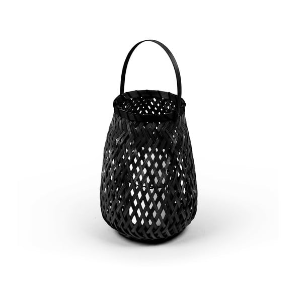 Čierny bambusový lampáš Compactor Bamboo Lantern, ⌀ 18 cm-image-2
