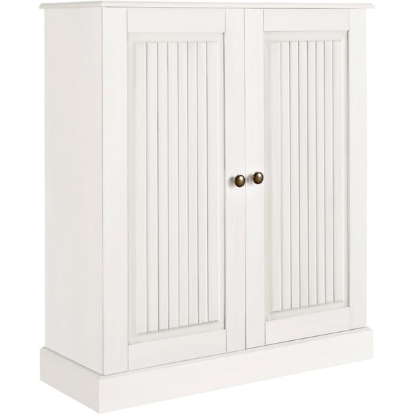 Biela skrinka z borovicového dreva 100x34 cm Mille – Støraa-image-2