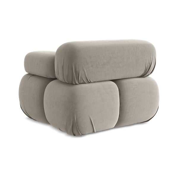 Béžový zamatový modul pohovky (pravý roh) Lokua – Makamii-image-4