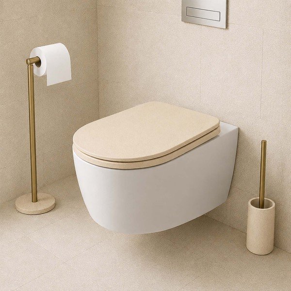 Béžová WC kefa z polyresínu Oria – douceur d'intérieur-image-2