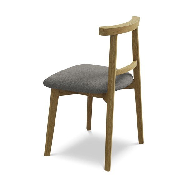 Sivá jedálenská stolička z masívneho dreva Ohelo – Makamii-image-3