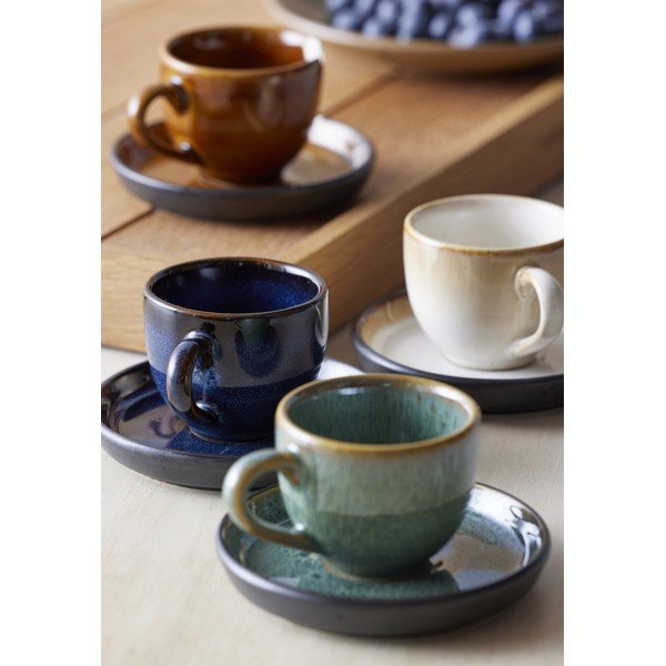 Jantárová keramická šálka na espresso 70 ml Gastro Black/Amber – Bitz-image-1