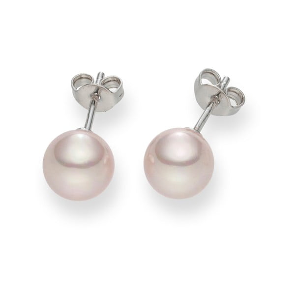 Ružové perlové náušnice Pearls of London Mystic