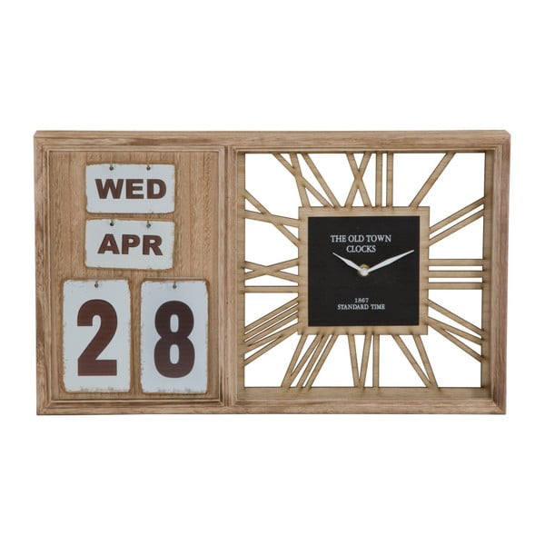 Stolové hodiny s kalendárom Mauro Ferretti Travel Day, 50 × 30 cm