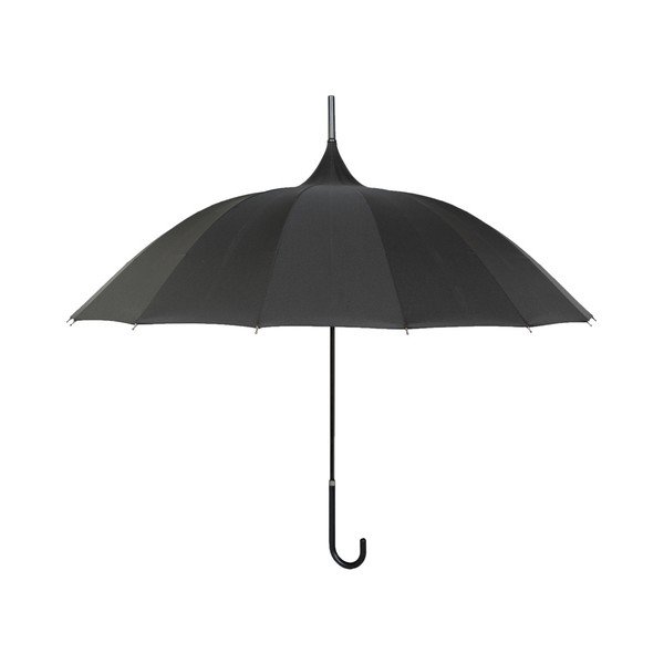 Čierny tyčový dáždnik Bebeig, ⌀ 90 cm-image-2