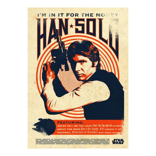 Nástenná ceduľa Star Wars Legends - Han Solo