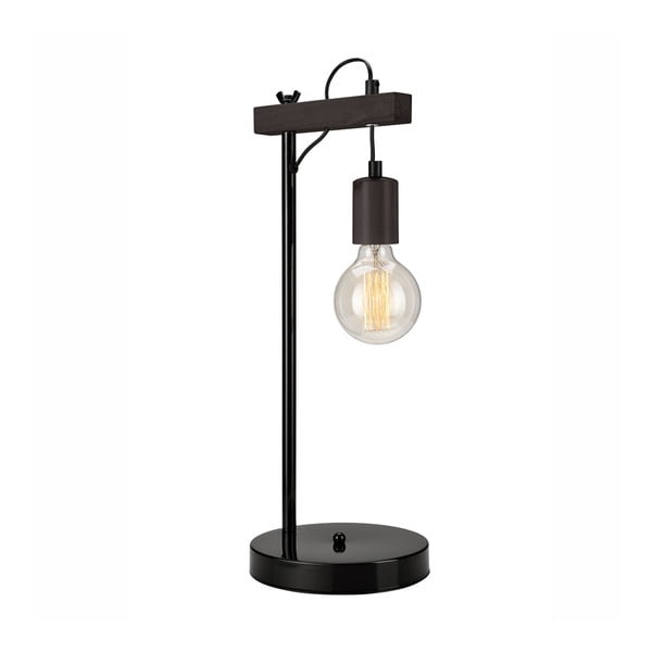 Čierna stolová lampa (výška  56 cm) Leon – LAMKUR