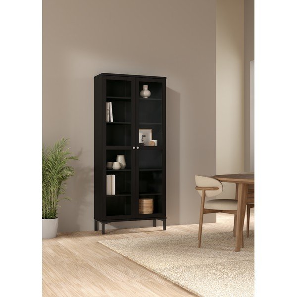 Čierna vitrína 89x203 cm Roma – Tvilum-image-1