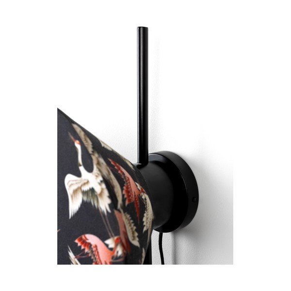 Čierne nástenné svietidlo Jaylee – White Label-image-4