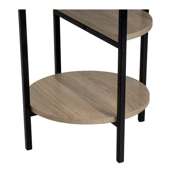 Regál v čierno-prírodnej farbe v dekore duba 40x80 cm – Casa Selección-image-2