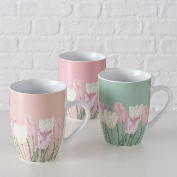 Veľkonočné porcelánové hrnčeky v súprave 3 ks 330 ml Tulipa - Boltze