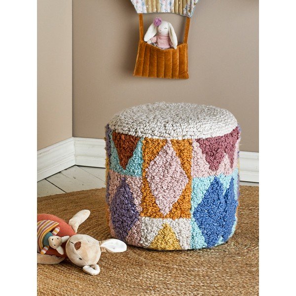Detský puf z textílie buklé Miaki – Bloomingville Mini-image-1