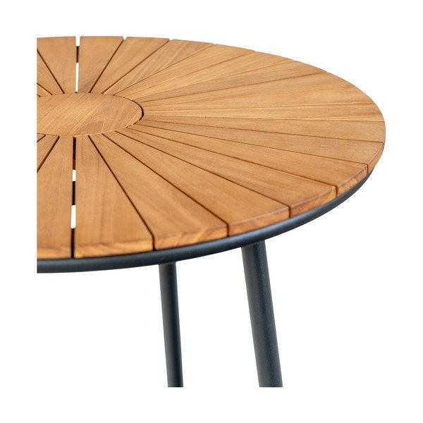 Okrúhly záhradný jedálenský stôl z teakového dreva ø 130 cm Cleveland – House Nordic-image-4