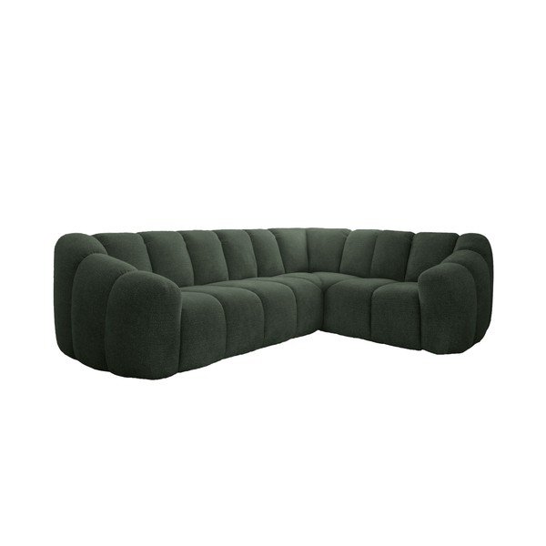 Tmavozelená rohová pohovka (pravý roh/do L) Shell – Miuform