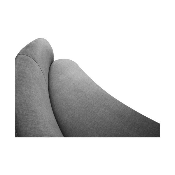 Sivý zamatová asymetrická pohovka Mazzini Sofas Debbie, ľavá-image-4