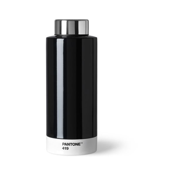 Čierna fľaša z antikoro ocele Pantone, 630 ml