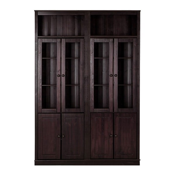 Hnedá vitrína z borovicového dreva 148x223 cm Anita – Støraa