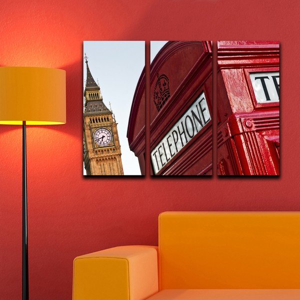 3-dielny obraz Telefónna búdka-image-1