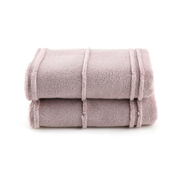 Ružové froté uteráky v súprave 2 ks 50x90 cm Arden – Foutastic-image-2