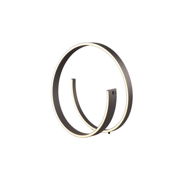 Čierna LED stolová lampa s hlasovým ovládaním/s ovládaním pomocou mobilnej aplikácie s kovovým tienidlom (výška  45 cm) Cinardi – CINQUE-image-2