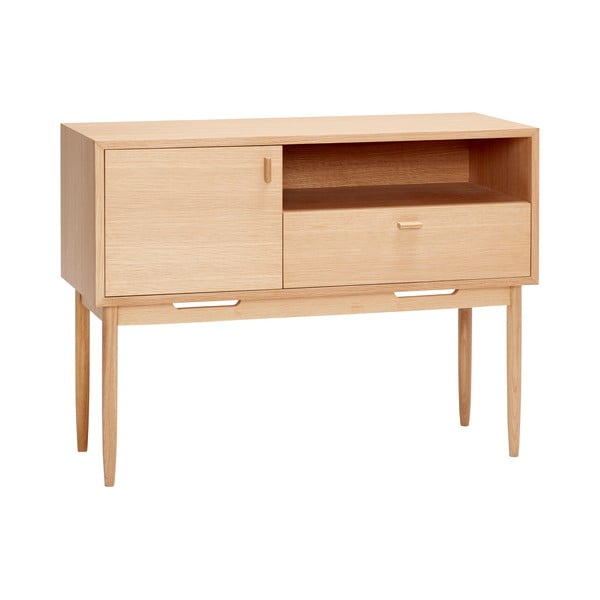 Vysoká komoda v dekore duba v prírodnej farbe 100x75 cm Cube – Hübsch-image-1