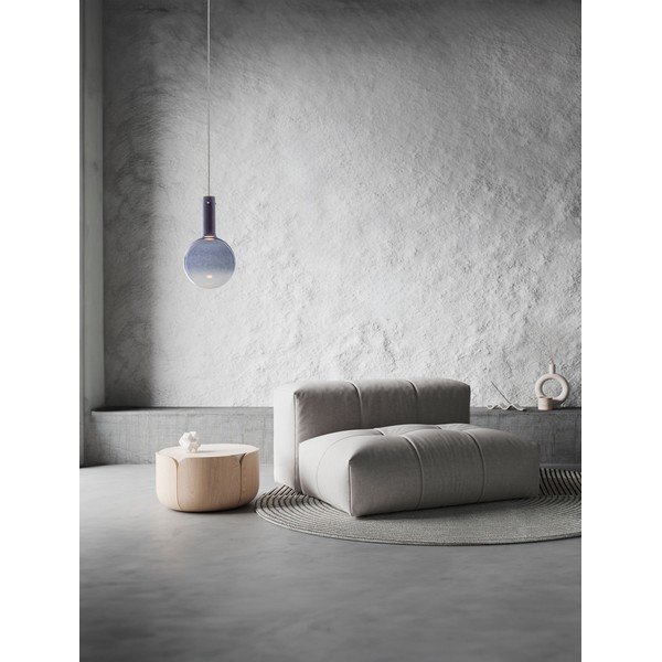 Modré sklenené LED závesné svietidlo so stmievačom ø 25 cm Nostos – Nova Luce-image-1