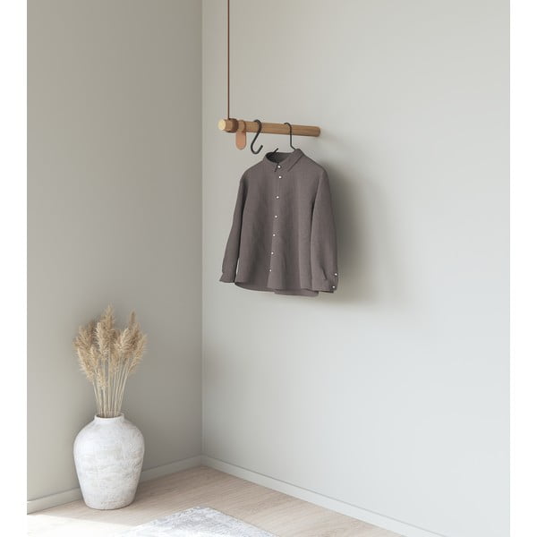 Nástenný vešiak z dubového dreva v prírodnej farbe 50 cm Swing – LIND DNA-image-1
