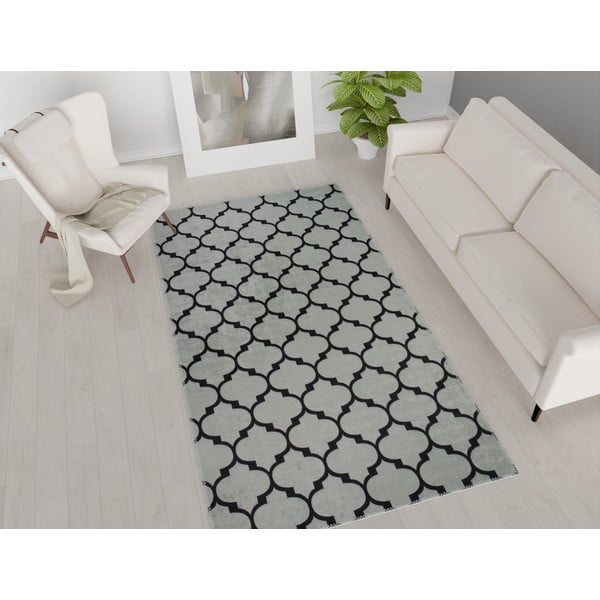 Sivý prateľný koberec 80x50 cm - Vitaus-image-1