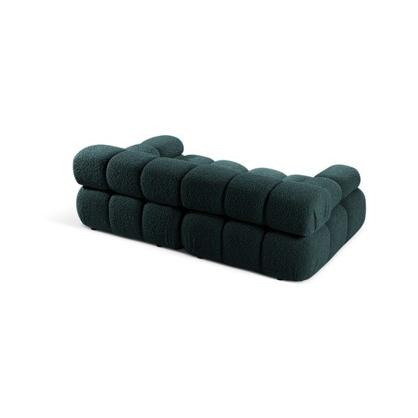 Pohovka z textílie buklé v petrolejovej farbe 188 cm – Micadoni -image-2