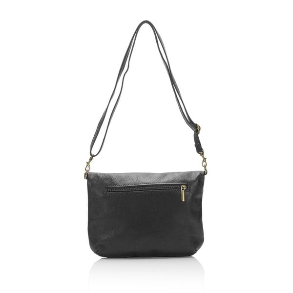 Čierna kožená kabelka Lisa Minardi Renae-image-1