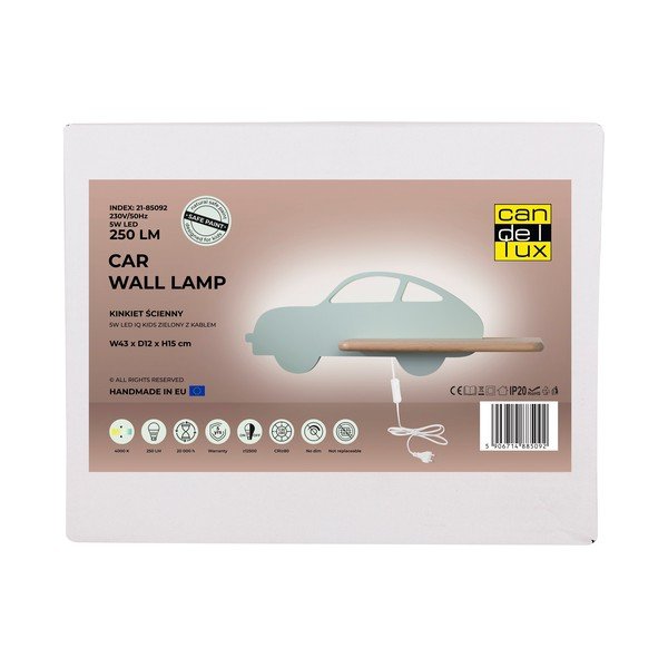 Detské svietidlo v mentolovej farbe Car - Candellux Lighting-image-3