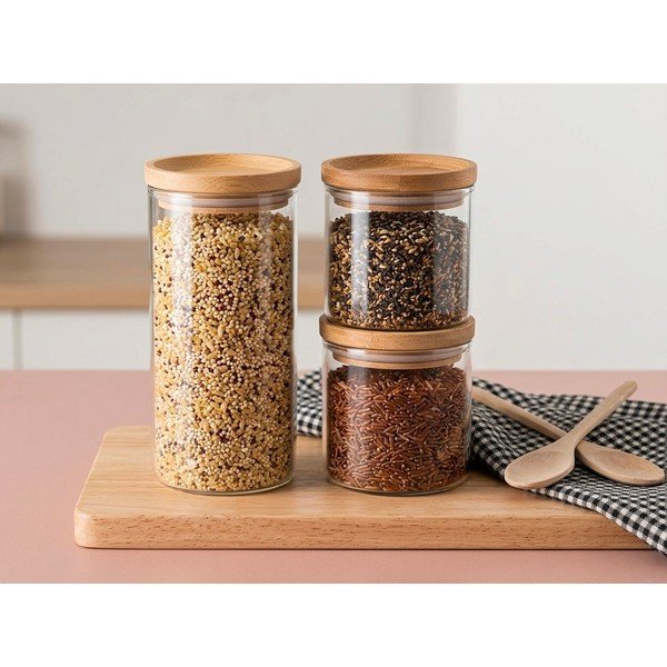 Súprava sklenených dóz 3 ks Hermetic – Ego Dekor-image-1