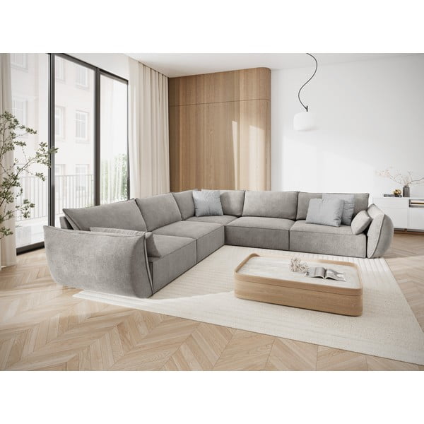 Svetlosivá rohová pohovka (variabilná) Vanda - Mazzini Sofas-image-1
