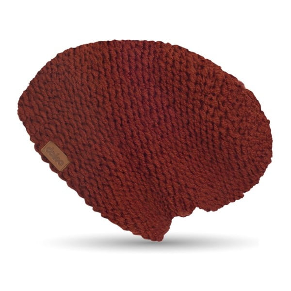 Vínovočervená ručne háčkovaná čiapka DOKE Marsala