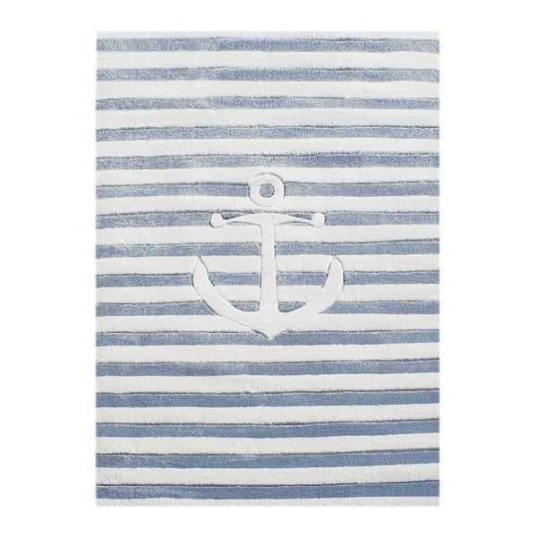 Modrý detský koberec Happy Rugs Little Sailor, 120 × 180 cm