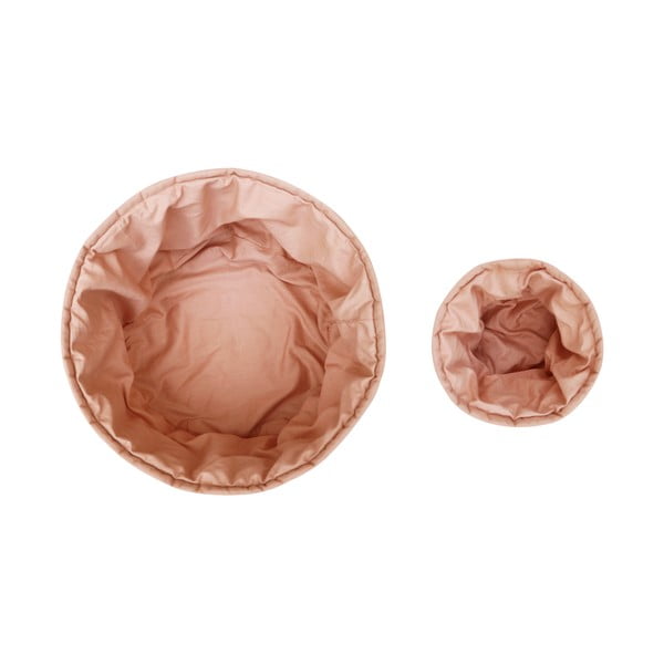 Svetloružové látkové detské úložné boxy v súprave 2 ks ø 30x20 cm Bambie Vintage Nude – Lorena Canals-image-3