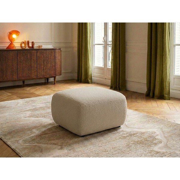 Béžová podnožka z textílie buklé Montaigne – Bobochic Paris-image-1