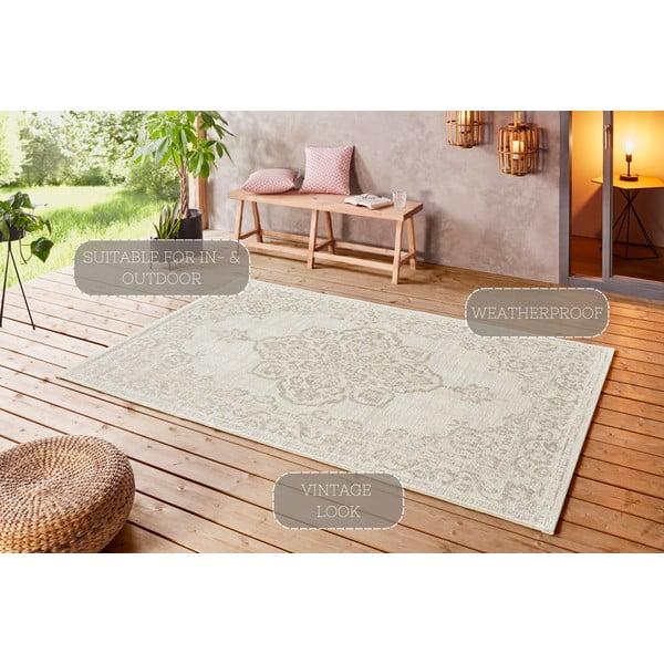 Béžový vonkajší koberec NORTHRUGS Tilos, 200 x 290 cm-image-4