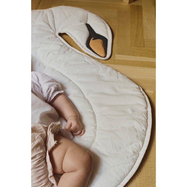 Krémová detská hracia podložka 100x110 cm Swan – Lorena Canals-image-3