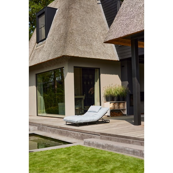 Modré kovovo-polstrované záhradné ležadlo Emma – Hartman-image-4