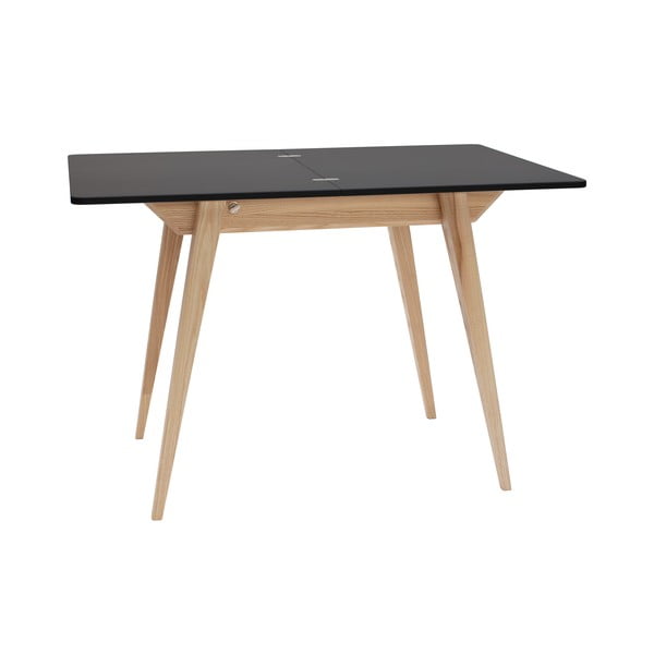 Rozkladací jedálenský stôl s čiernou doskou 65x90 cm Envelope - Ragaba-image-3