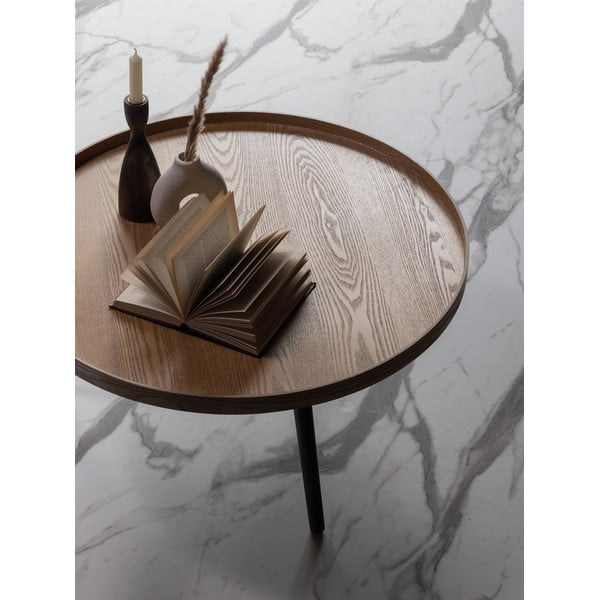 Béžovo-čierny konferenčný stolík WOOOD Mesa, ø 78 cm-image-1