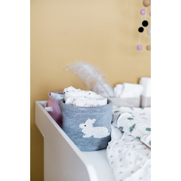 Sivý bavlnený organizér Kindsgut Bunny, ø 16 cm-image-1