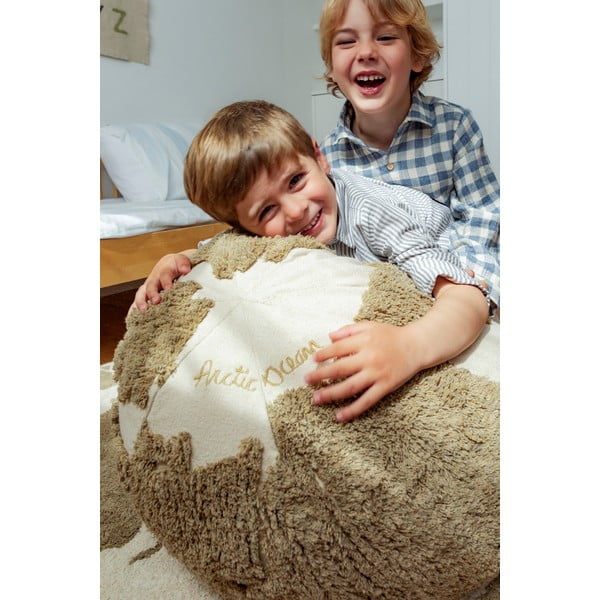 Zelený/krémový detský sedací vak World Map – Lorena Canals-image-4