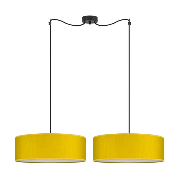 Žlté dvojramenné závesné svietidlo Sotto Luce Doce XL, ⌀ 45 cm
