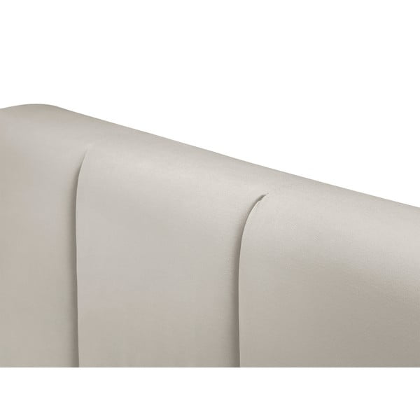 Béžová zamatová dvojlôžková posteľ Mazzini Beds Afra, 200 x 200 cm-image-4
