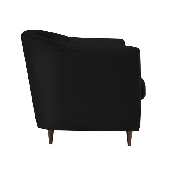 Čierne zamatové kreslo Kooko Home Glam-image-1