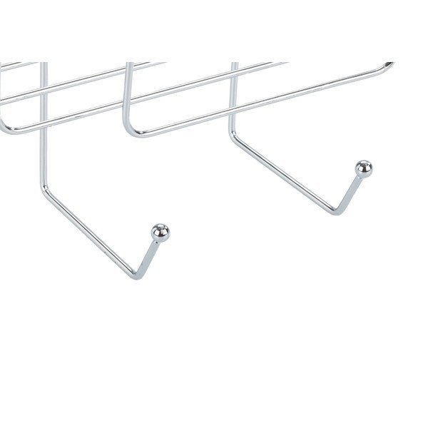 Závesná oceľová kúpeľňová polička v lesklo striebornej farbe Martos – Allstar-image-4